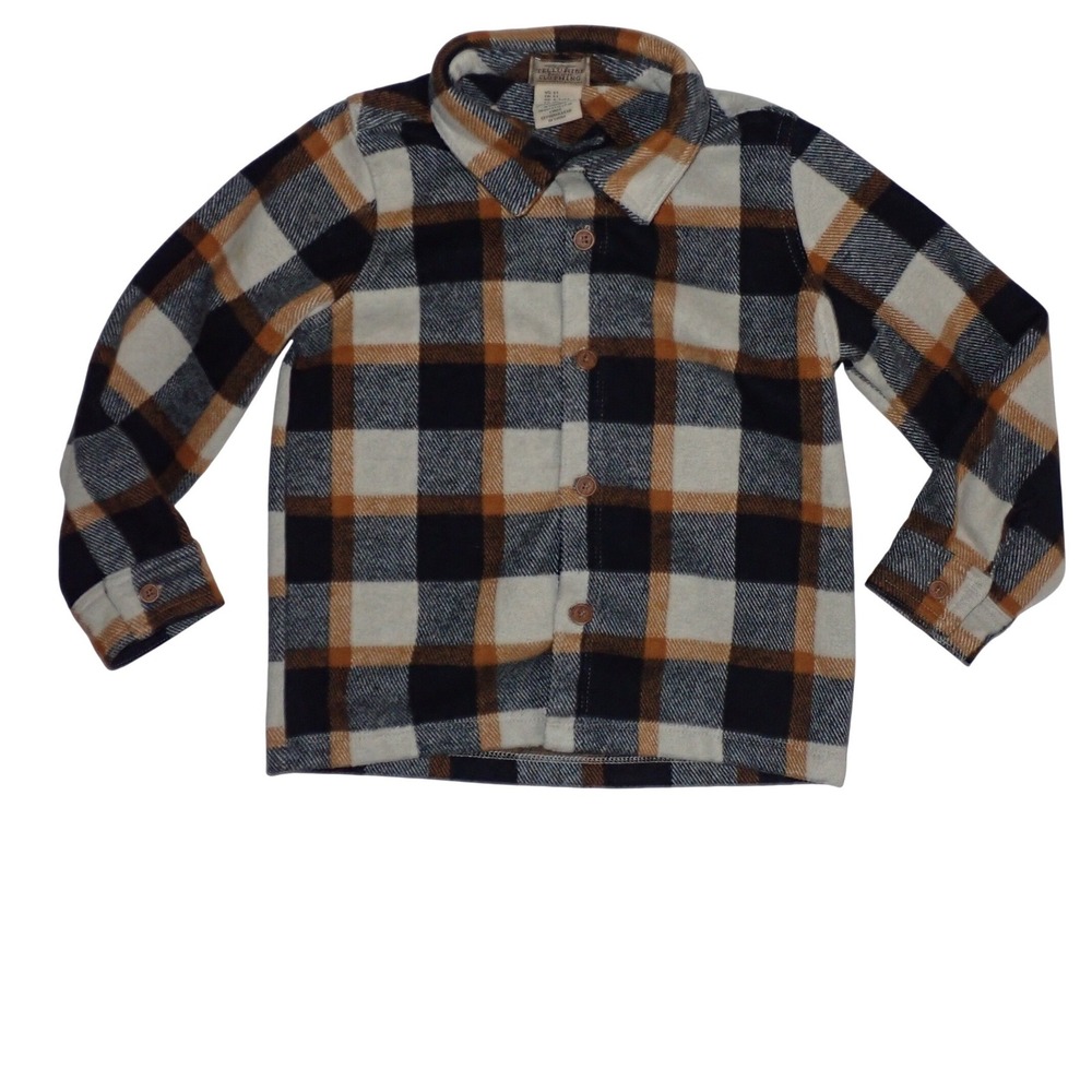 Telluride Clothing Company Kids Plaid Fleece Button Up Shirt 5T Shacket Gorpcore